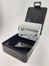 Plechová kazeta na vrtáky 1,0-10,0x0,5mm, černá